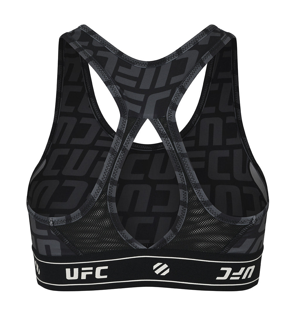 UFC Sports Top with Logo and Monogram, Black