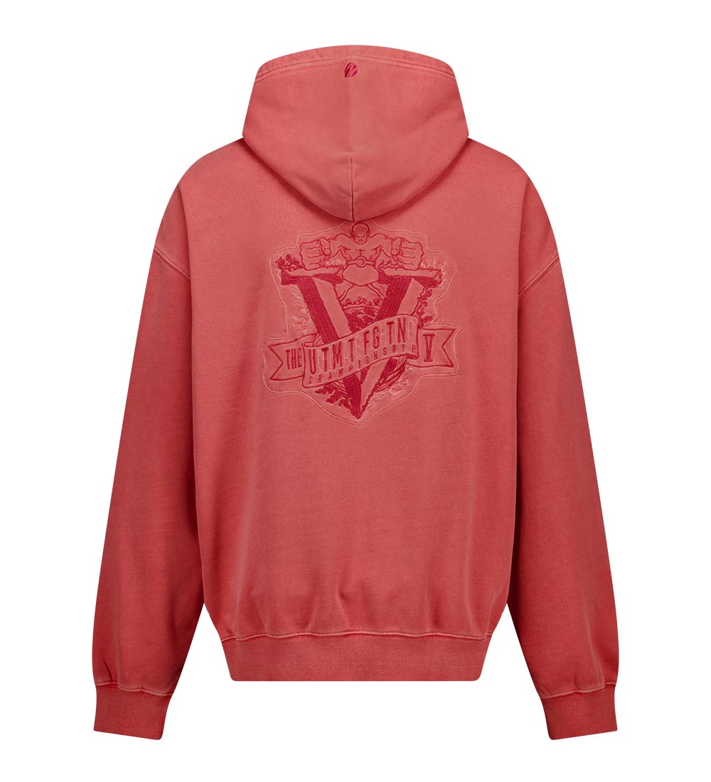 UFC Ultiman Oversized Dye-Dye Hoodie, Dark Pink