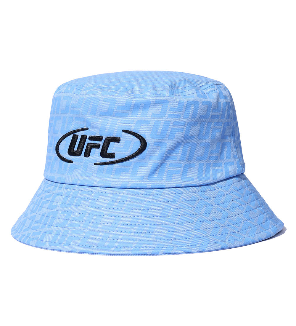 UFC Logo Monogram Bucket Hat, Sky Blue
