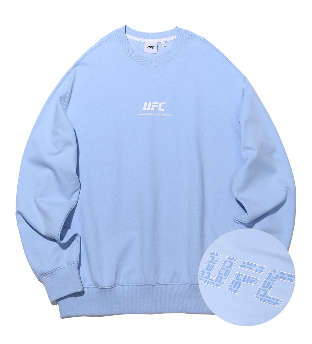 UFC Logo Monogram Relaxed-Fit Sweatshirt, Sky Blue