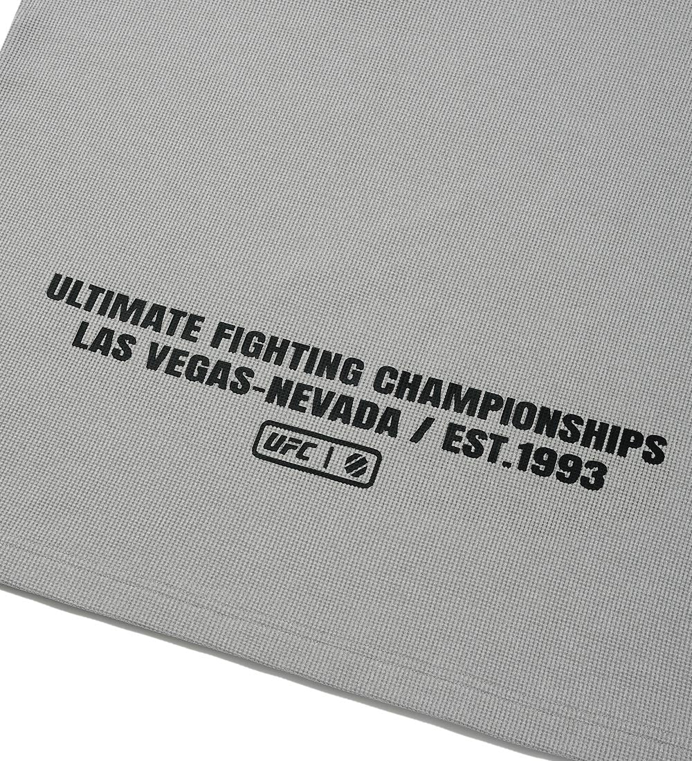 UFC Challenger Relaxed Fit Waffle Long-Sleeve T-Shirt, Melange Gray