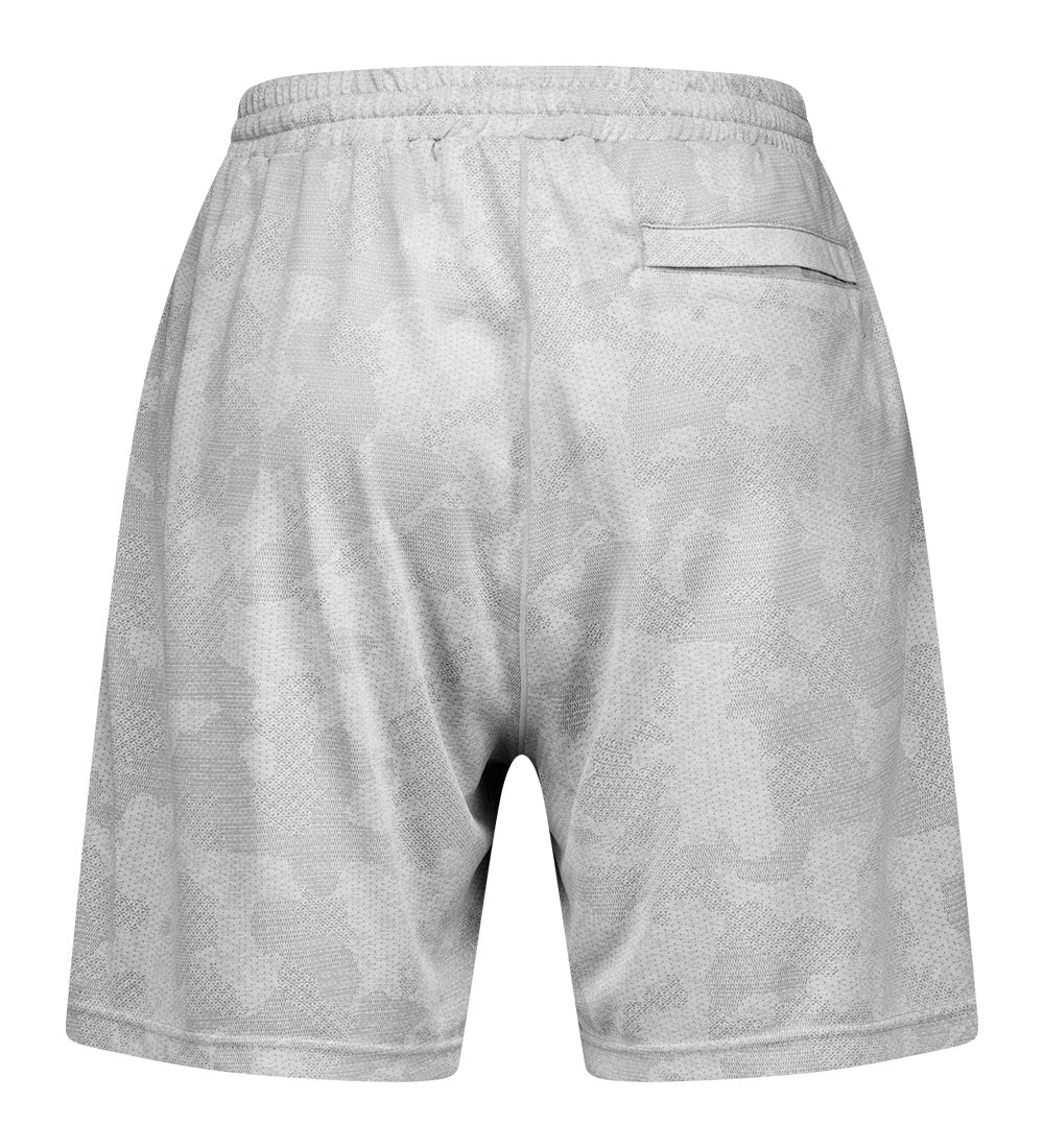 UFC shorts with a camouflage print, loose fit, 7 inches, light gray