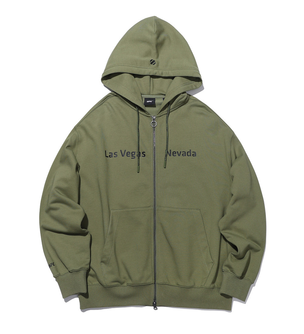 UFC Nevada Oversized Hooded Zip-Up Jacket, Khaki