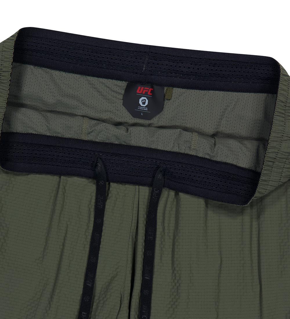 UFC Essentials Mesh Relaxed-Fit Shorts, Dark Khaki