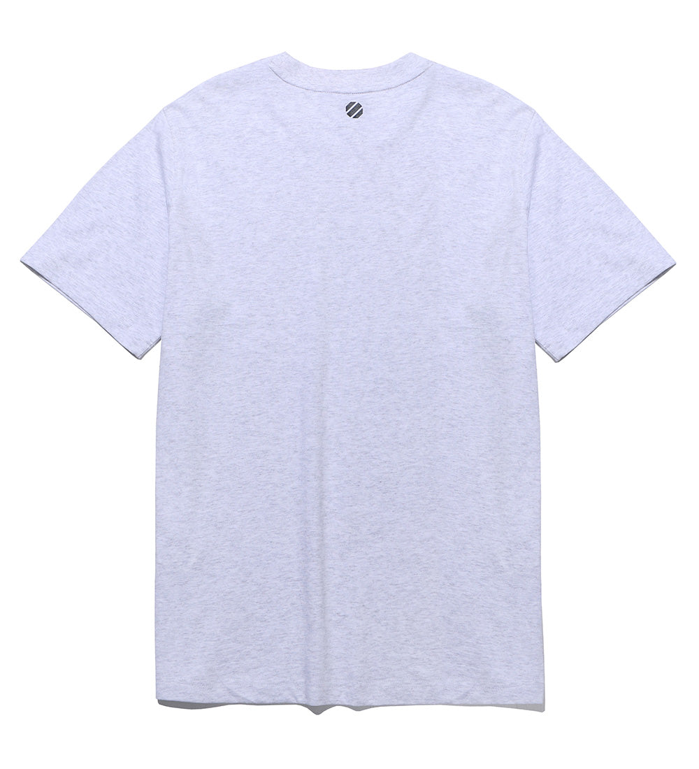 UFC Active Small Logo Relaxed-Fit Short-Sleeve T-Shirt, White/Gray