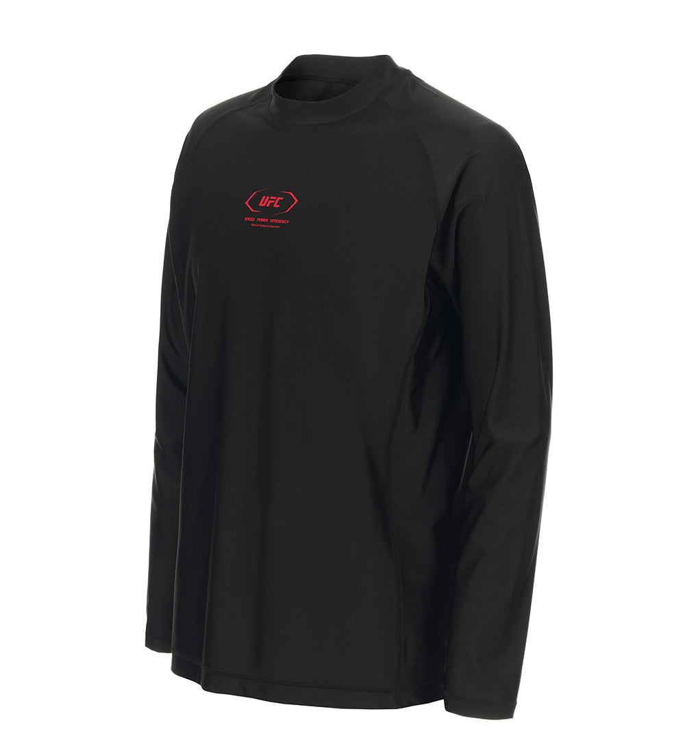 UFC Active Slim Fit Rash Guard, Black