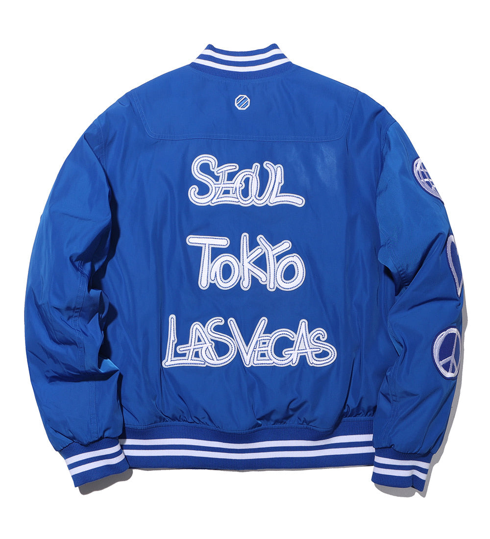 UFC City Exclusive Relaxed-Fit Varsity Jacket, Blue