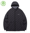 UFC Logo All-Over Monogram Regular-Fit Windbreaker Jacket, Black