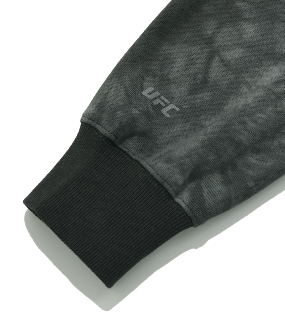 UFC Arch Logo Relaxed-Fit Dyed Hoodie, Charcoal
