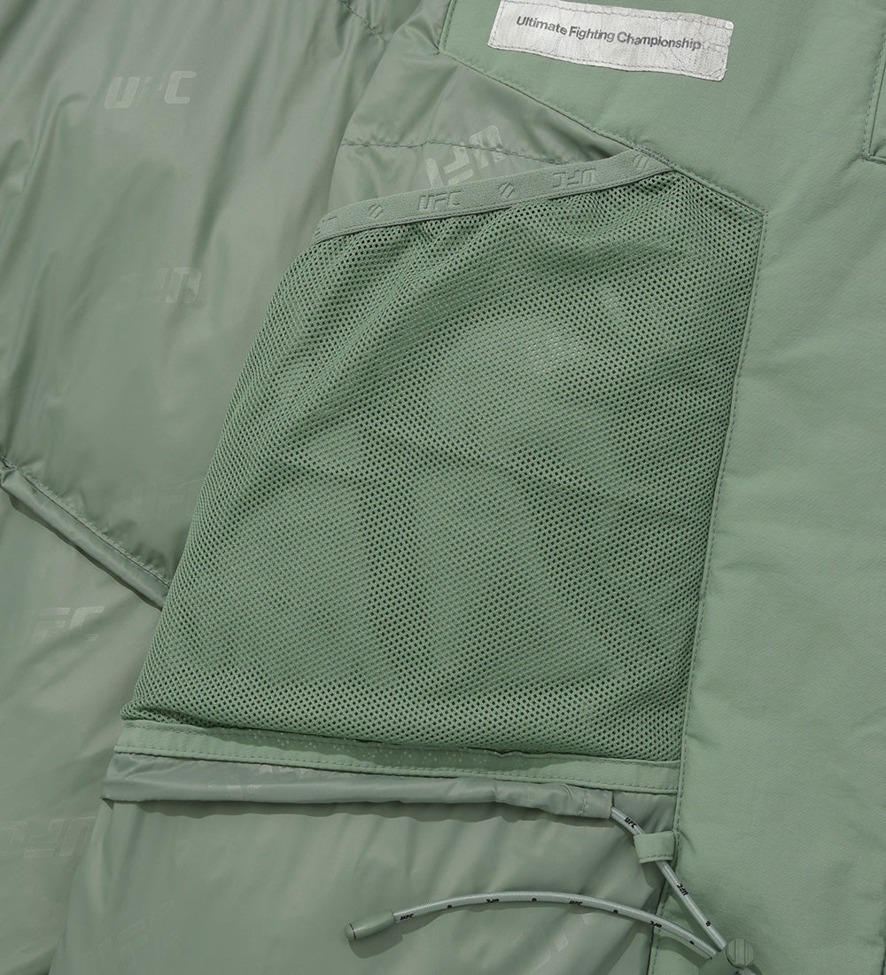 UFC PrimaLoft Oversized Long Down Jacket, Olive