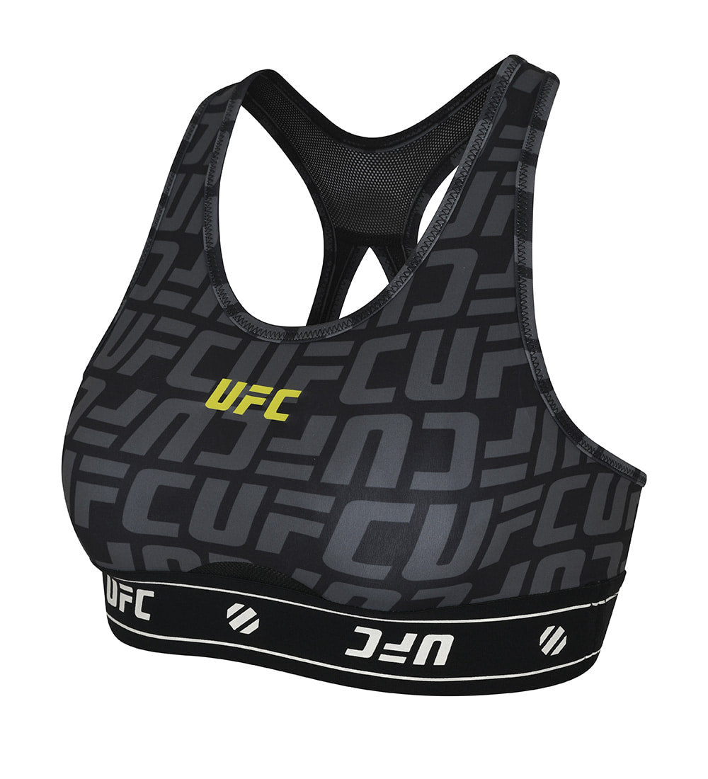 UFC Sports Top with Logo and Monogram, Black