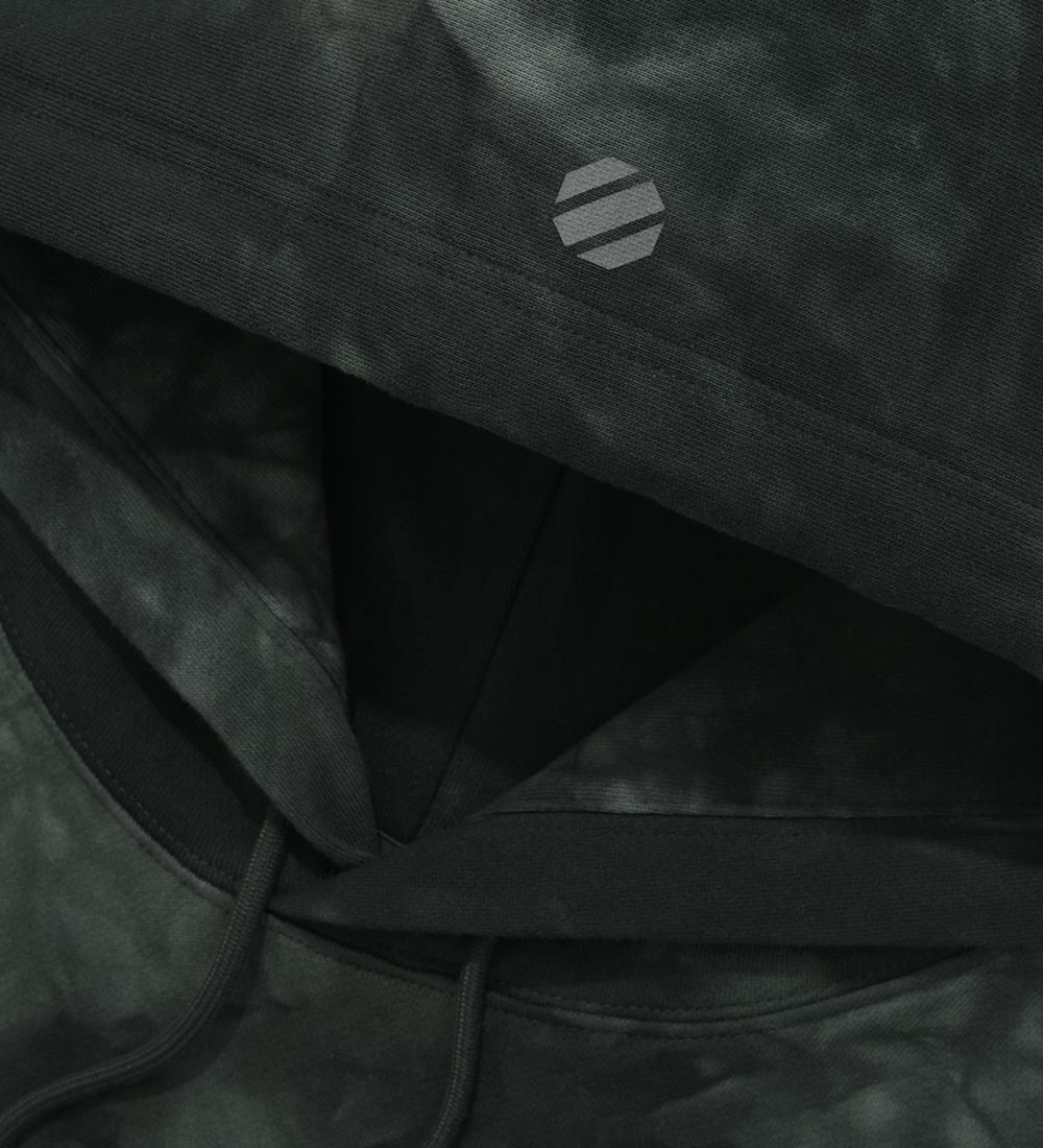 UFC Arch Logo Relaxed-Fit Dyed Hoodie, Charcoal