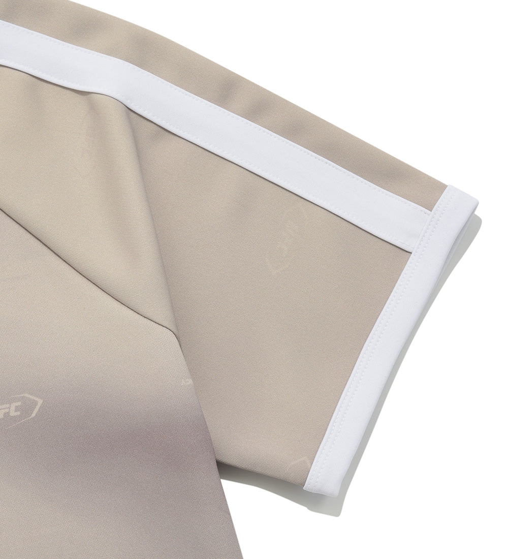 UFC Active Line Cropped-Fit Short-Sleeve T-Shirt, Light Beige