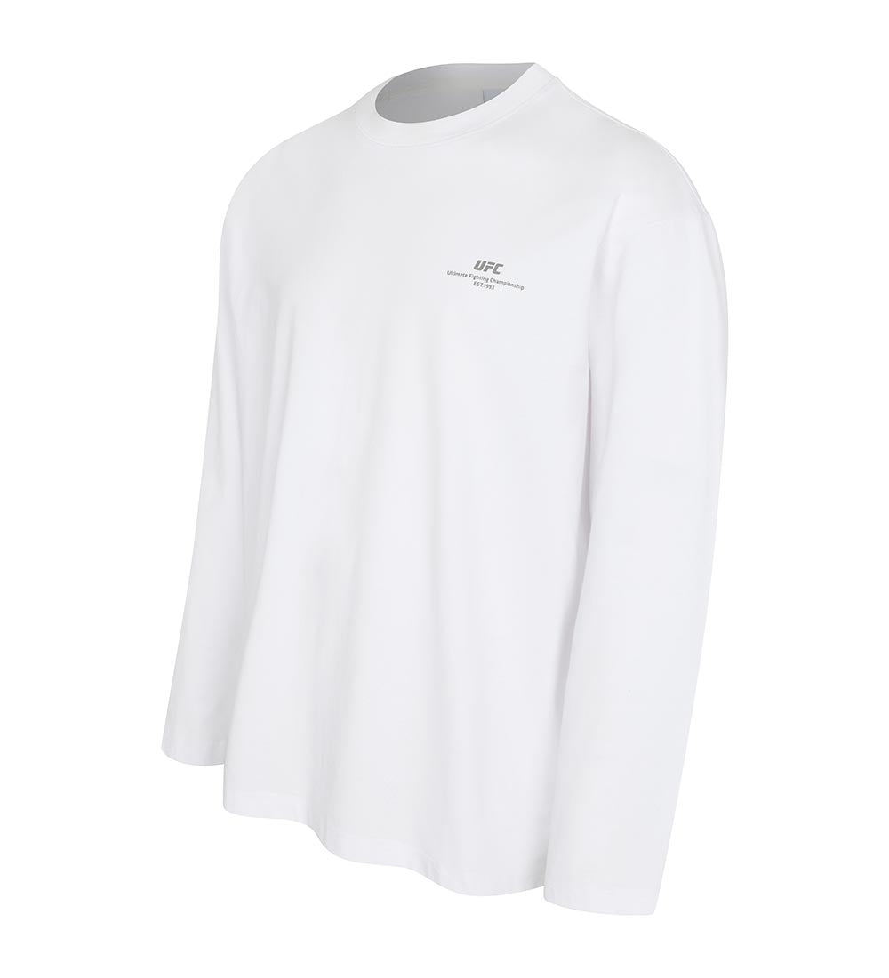 UFC Sorona Relaxed Fit Long-Sleeve T-Shirt, White