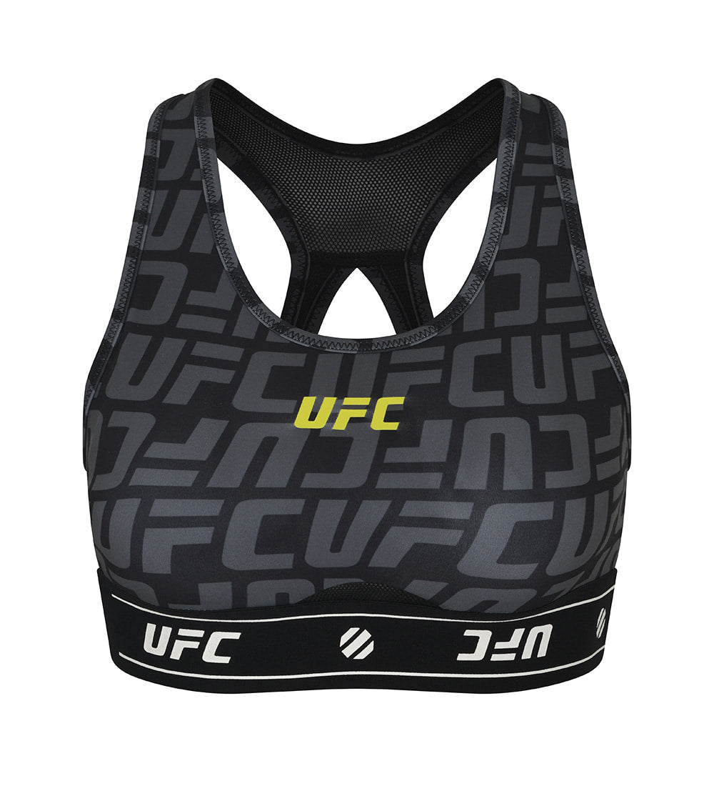 UFC Sports Top with Logo and Monogram, Black