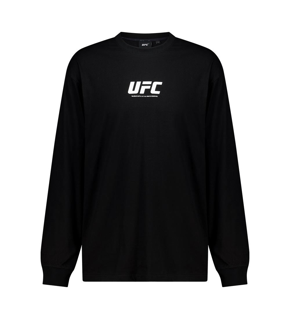 UFC Prime RelaxFit Long-Sleeve T-Shirt, Black