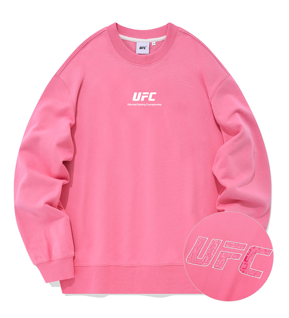 سويت شيرت بقصة مريحة وشعار UFC Monogram، باللون الوردي