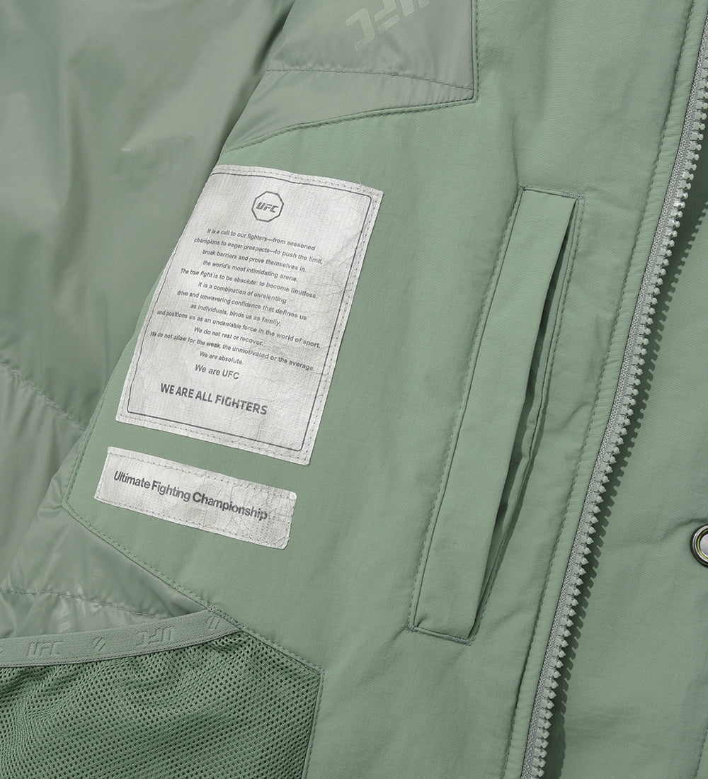 UFC PrimaLoft Oversized Long Down Jacket, Olive