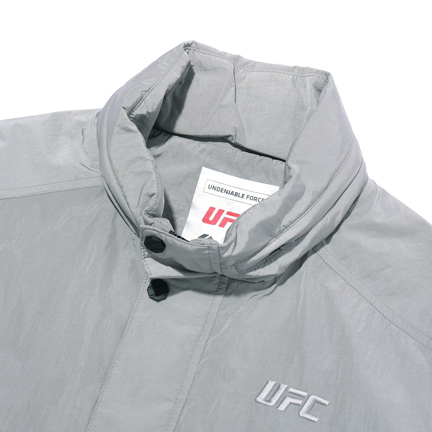 UFC UT Gloss Bomber Jacket, Light Gray