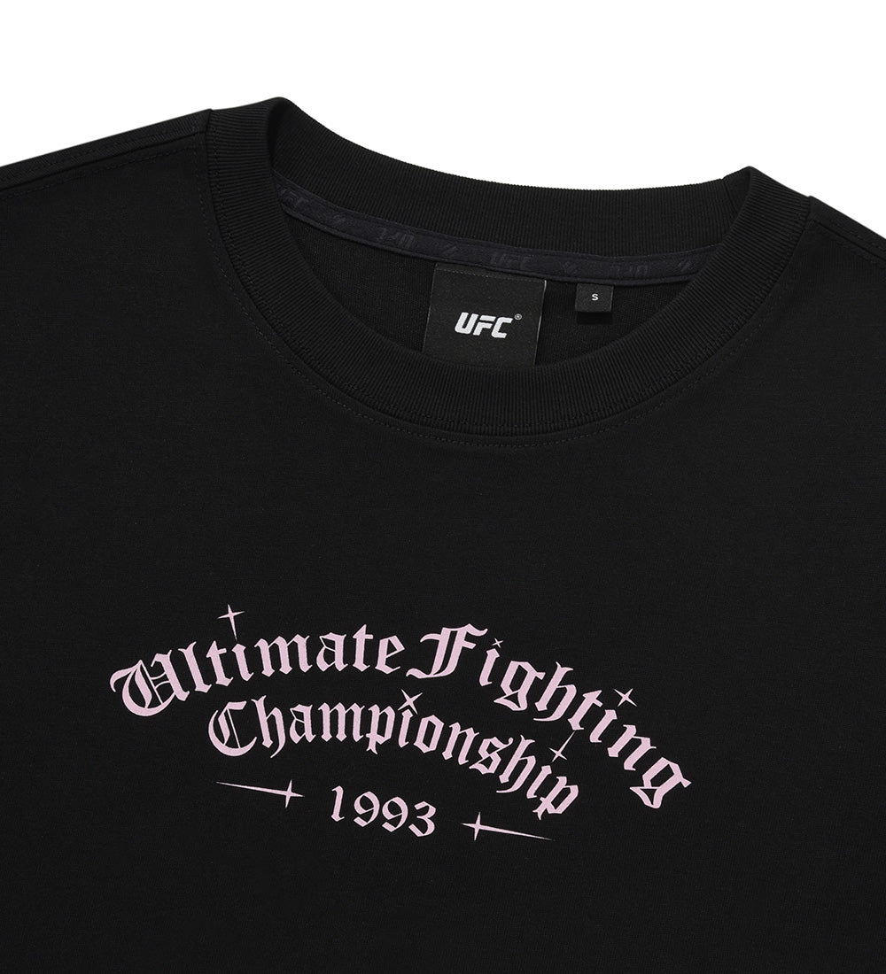 UFC Spotlight Cropped-Fit Short-Sleeve T-Shirt, Black