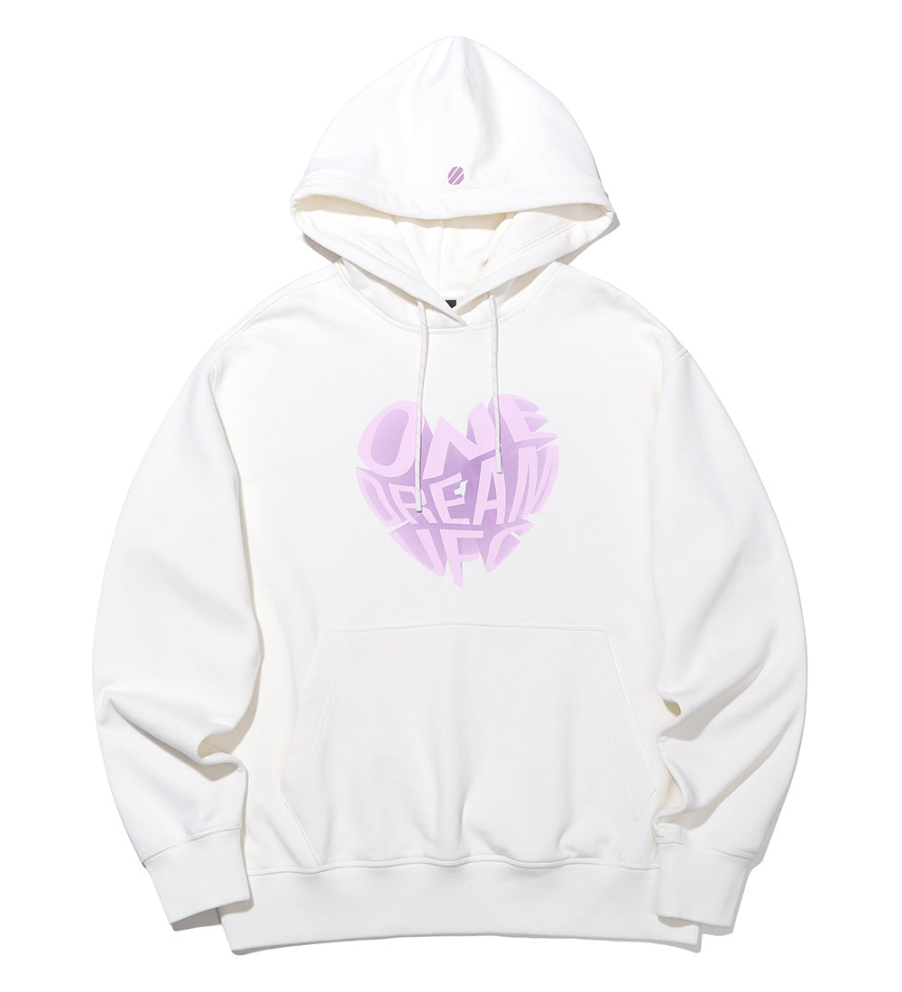 UFC Heart Relaxed Fit Hoodie, Off-White