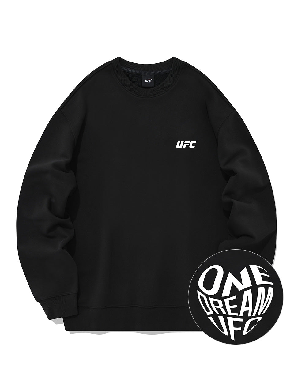تيشيرت رجالي UFC بتصميم Heart Relax Fit، أسود