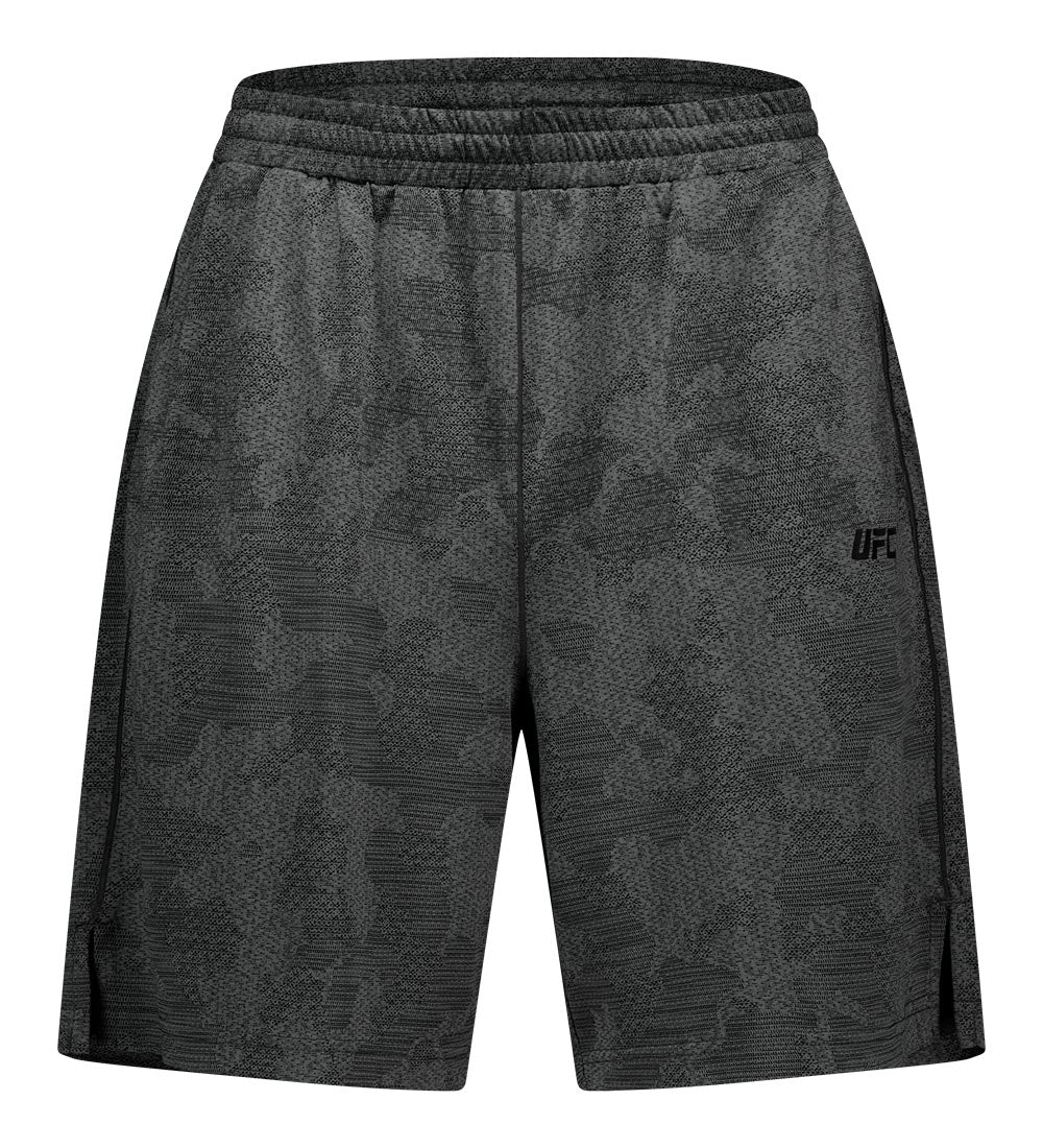 UFC Camouflage Loose-Fit Shorts, 7 inches, Charcoal Gray