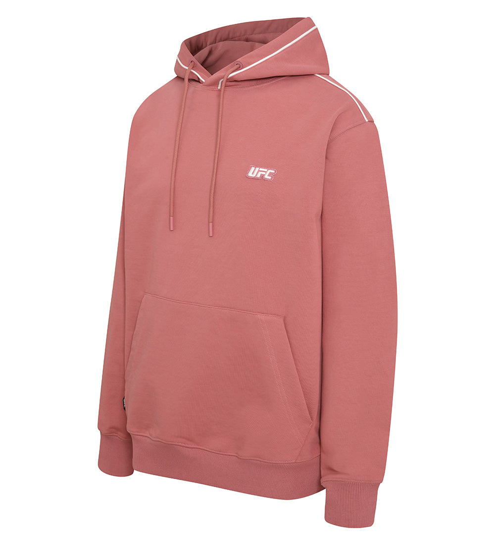 UFC Label Big Logo Relaxed-Fit Hoodie, Dusty Rose Pink