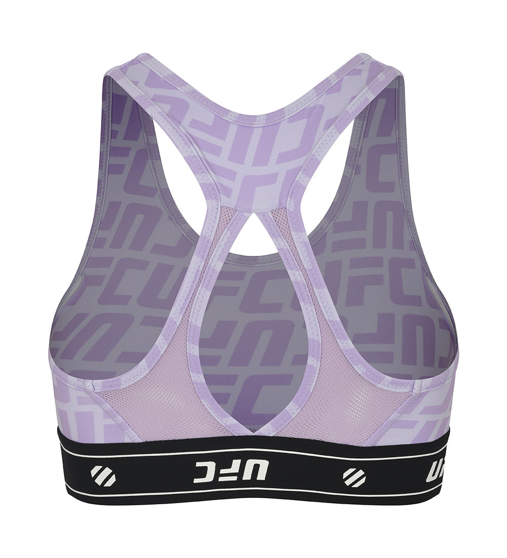 UFC Sports Top with Logo and Monogram, Light Purple