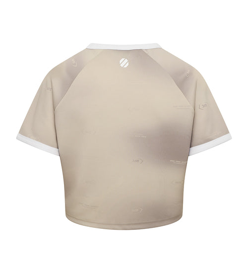 UFC Active Line Cropped-Fit Short-Sleeve T-Shirt, Light Beige