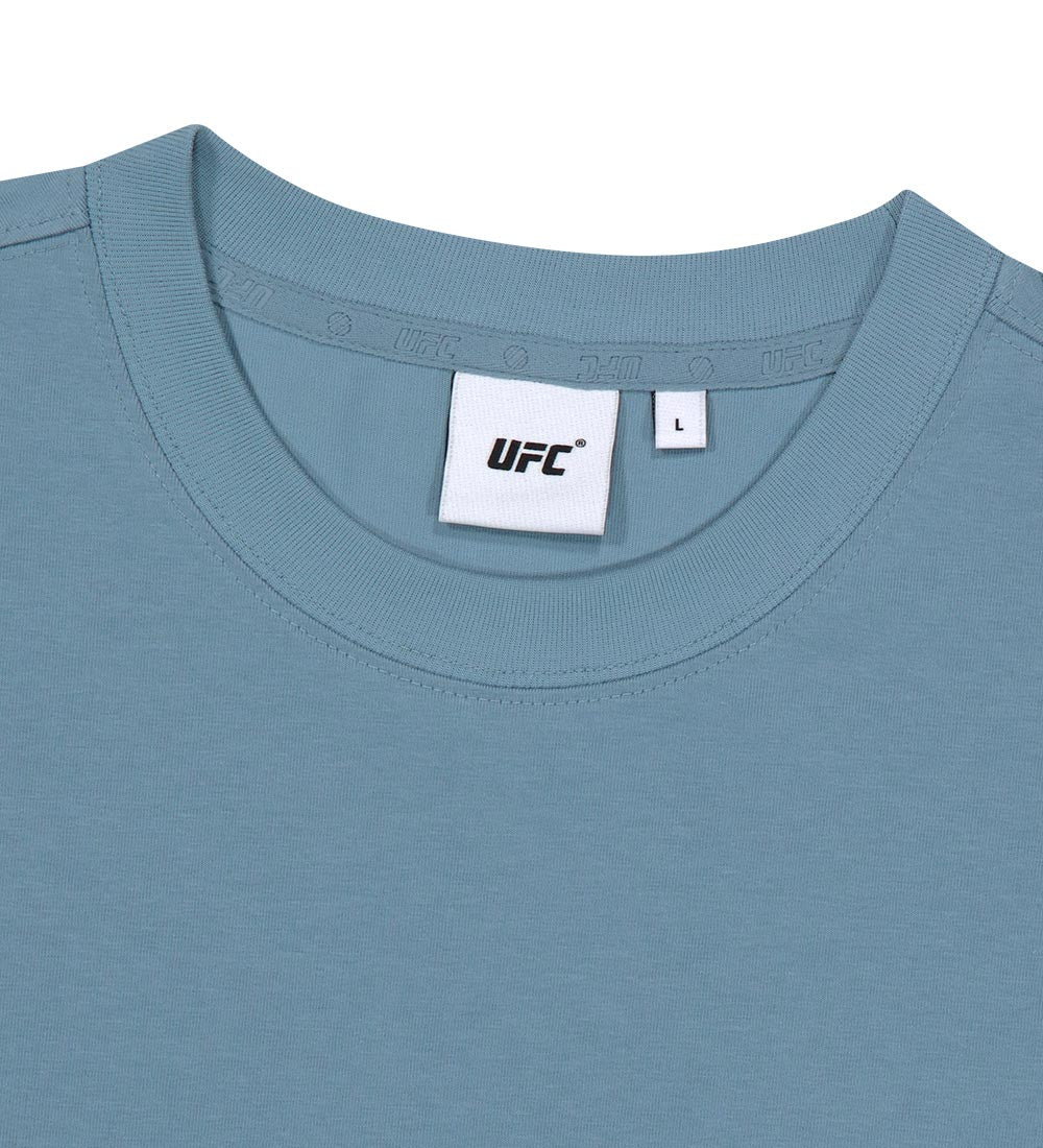 تيشيرت UFC سورونا بقصة مريحة وأكمام قصيرة، أزرق داكن