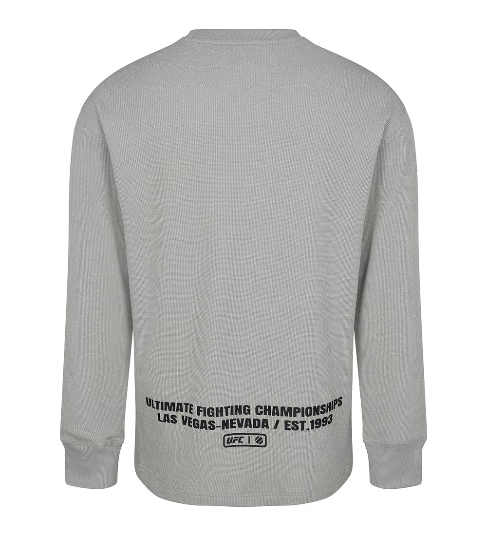 UFC Challenger Relaxed Fit Waffle Long-Sleeve T-Shirt, Melange Gray