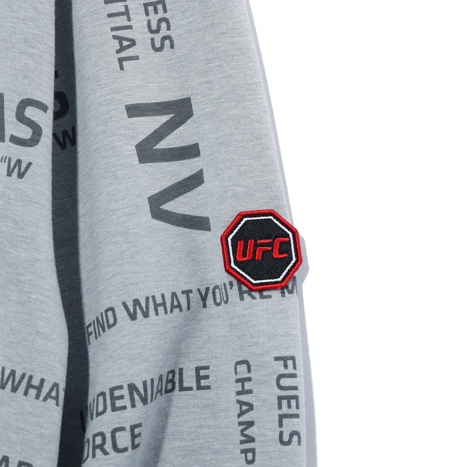 UFC Lettering Pattern Sweatshirt, Melange Gray