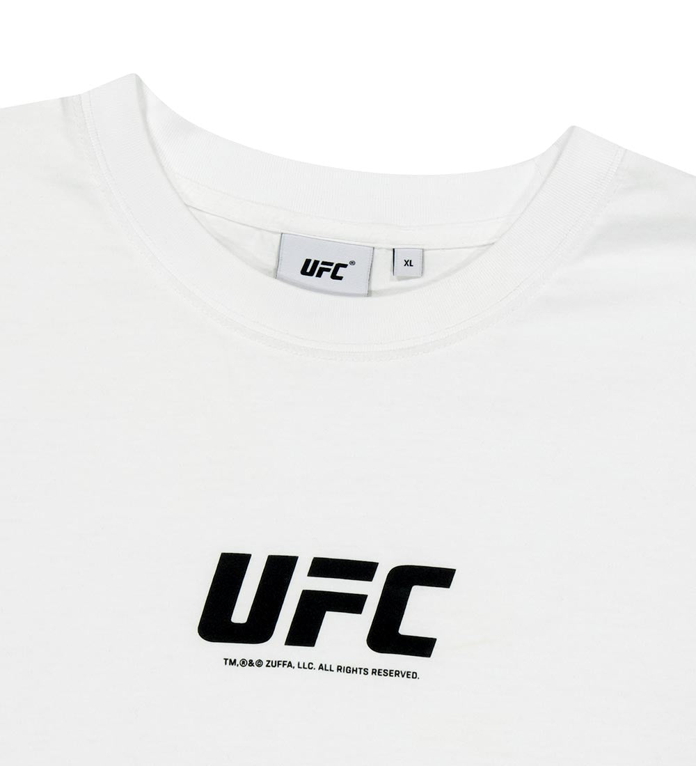 تي شيرت UFC برايم بأكمام طويلة ومريح - أوف وايت