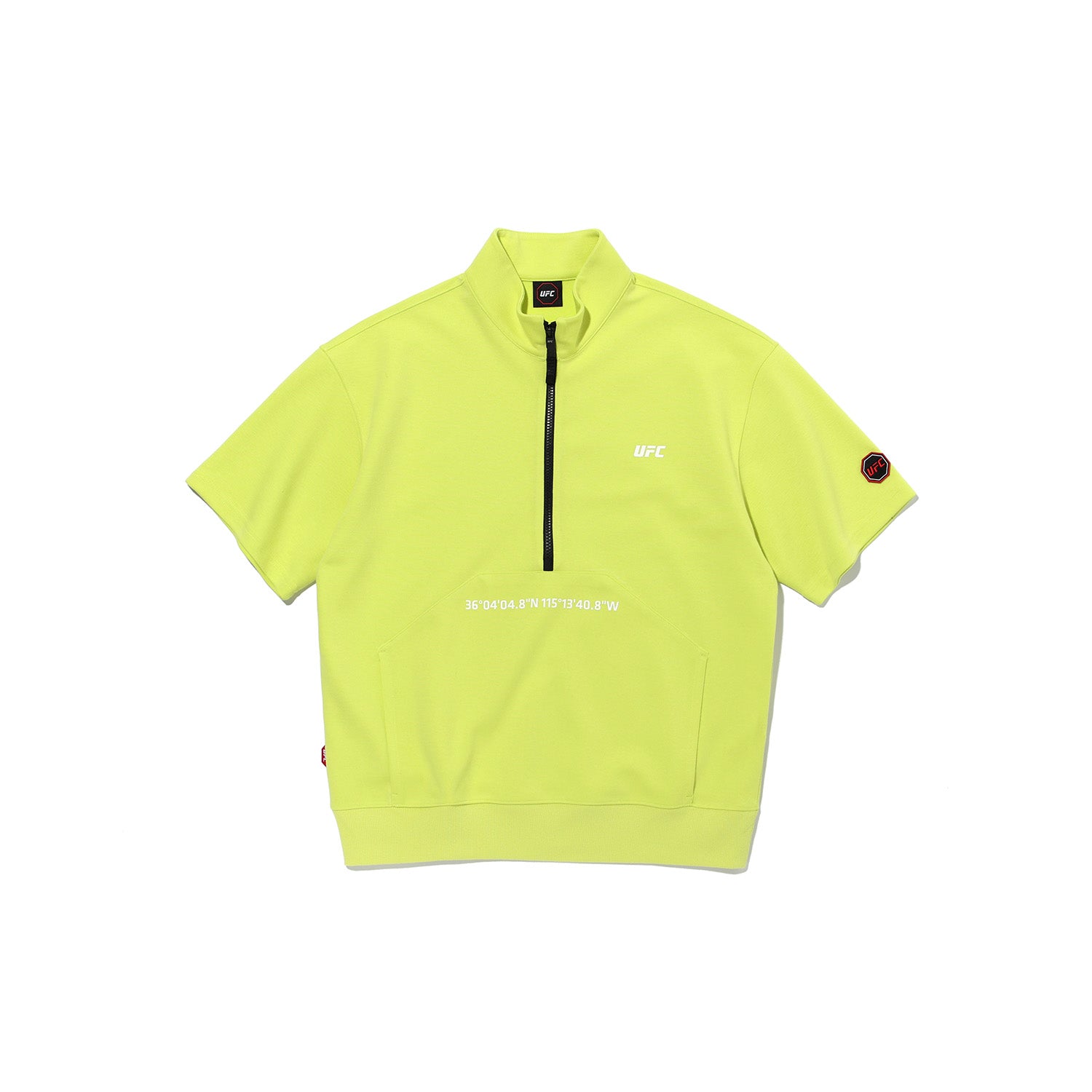 UFC Las Vegas Half-Zip Short-Sleeve Sweatshirt, Lime