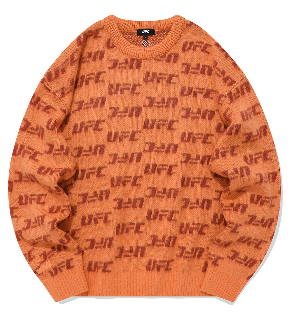 UFC Monogram Relaxed-Fit Sweater, Coral