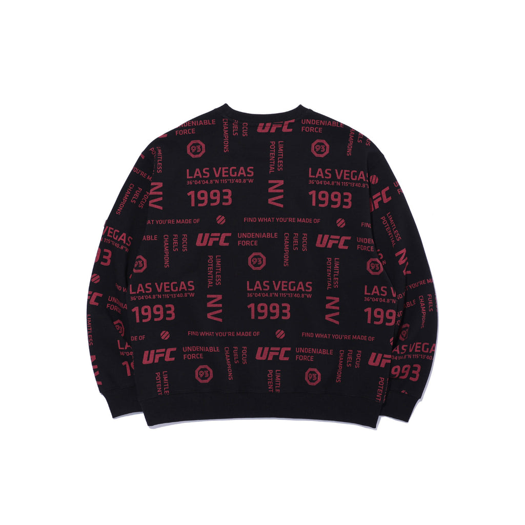 UFC Lettering Pattern Sweatshirt, Black