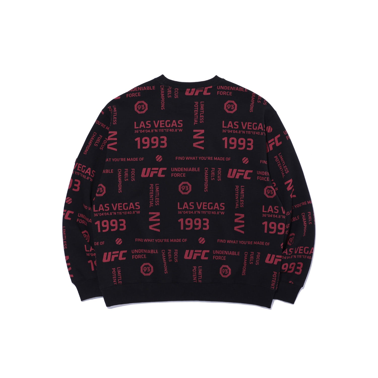 UFC Lettering Pattern Sweatshirt, Black