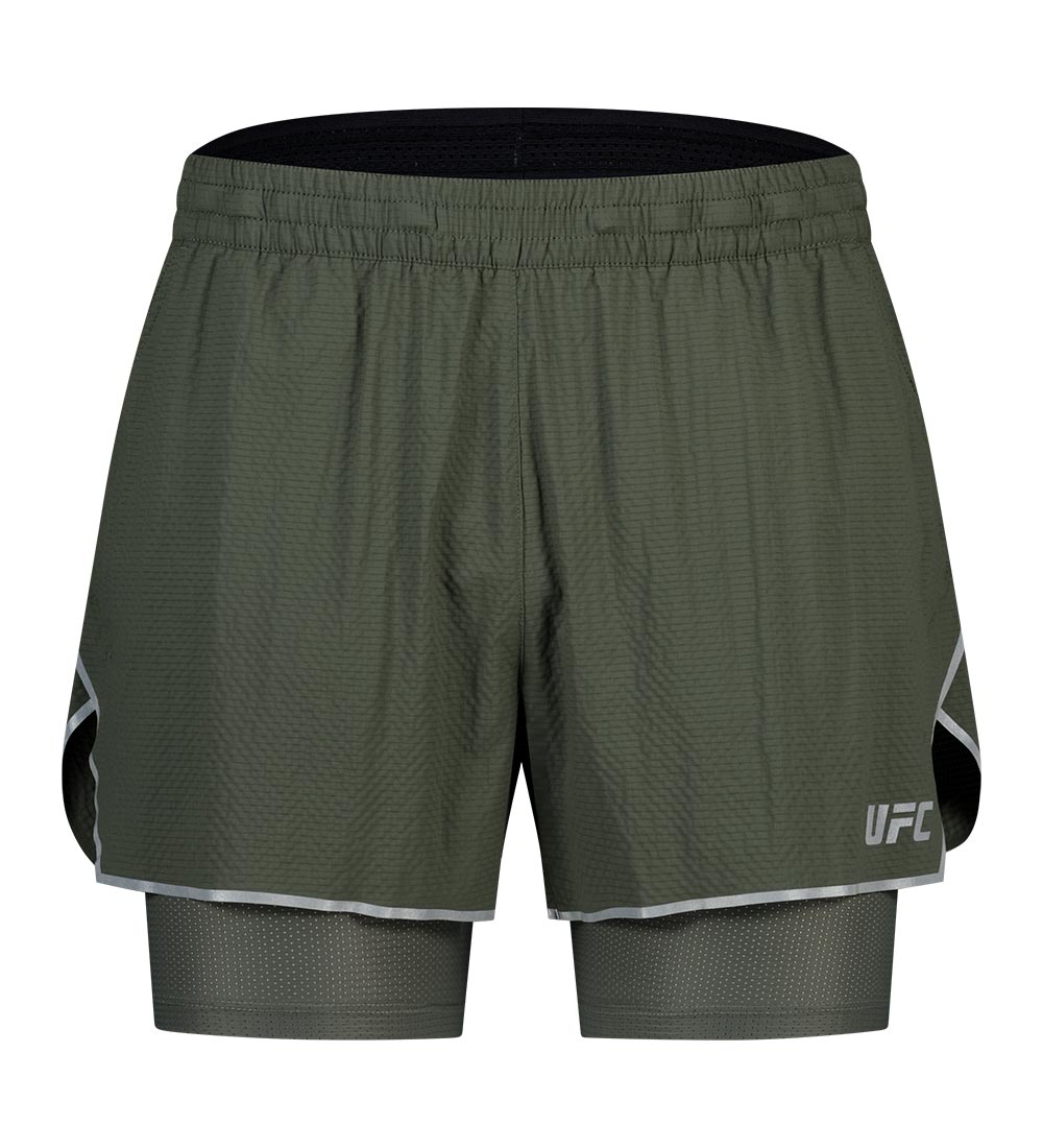 UFC Essentials Mesh Relaxed-Fit Shorts, Dark Khaki