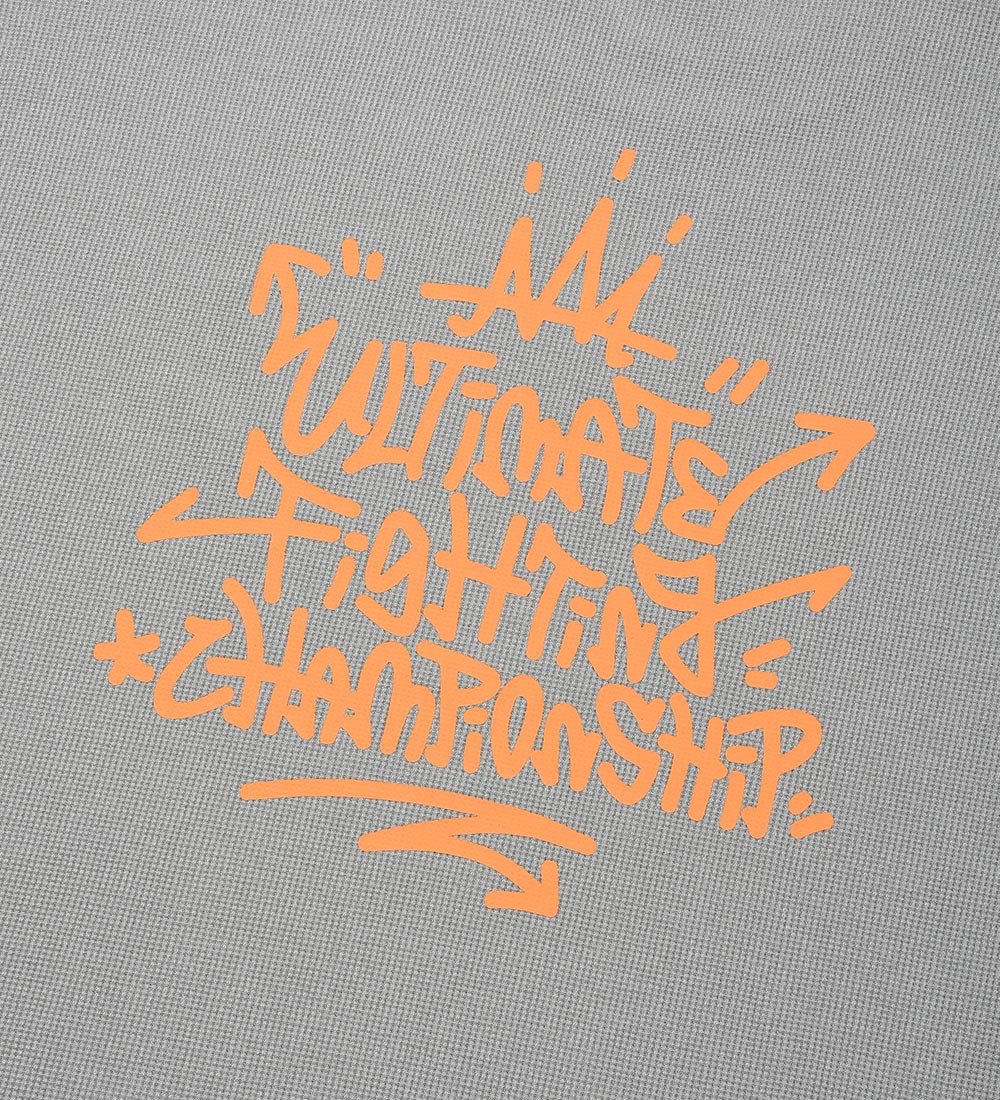 UFC Graffiti Oversized Long-Sleeve T-Shirt, Melange Gray