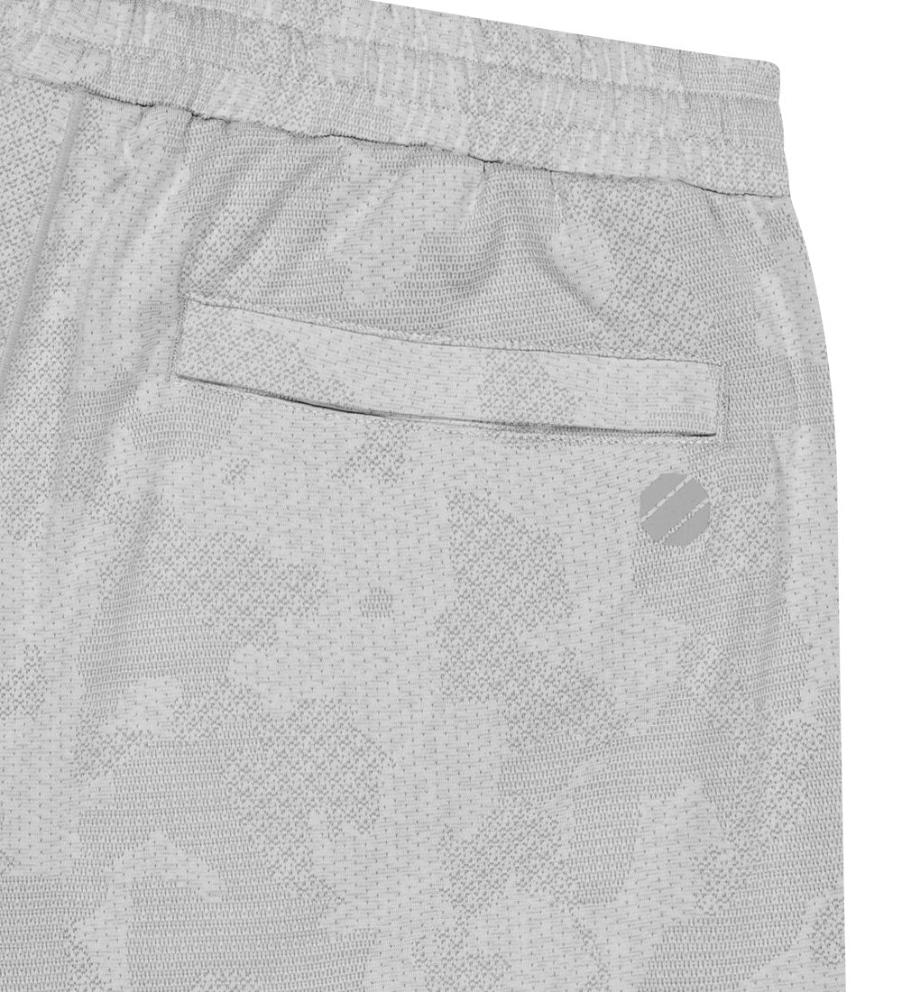 UFC shorts with a camouflage print, loose fit, 7 inches, light gray