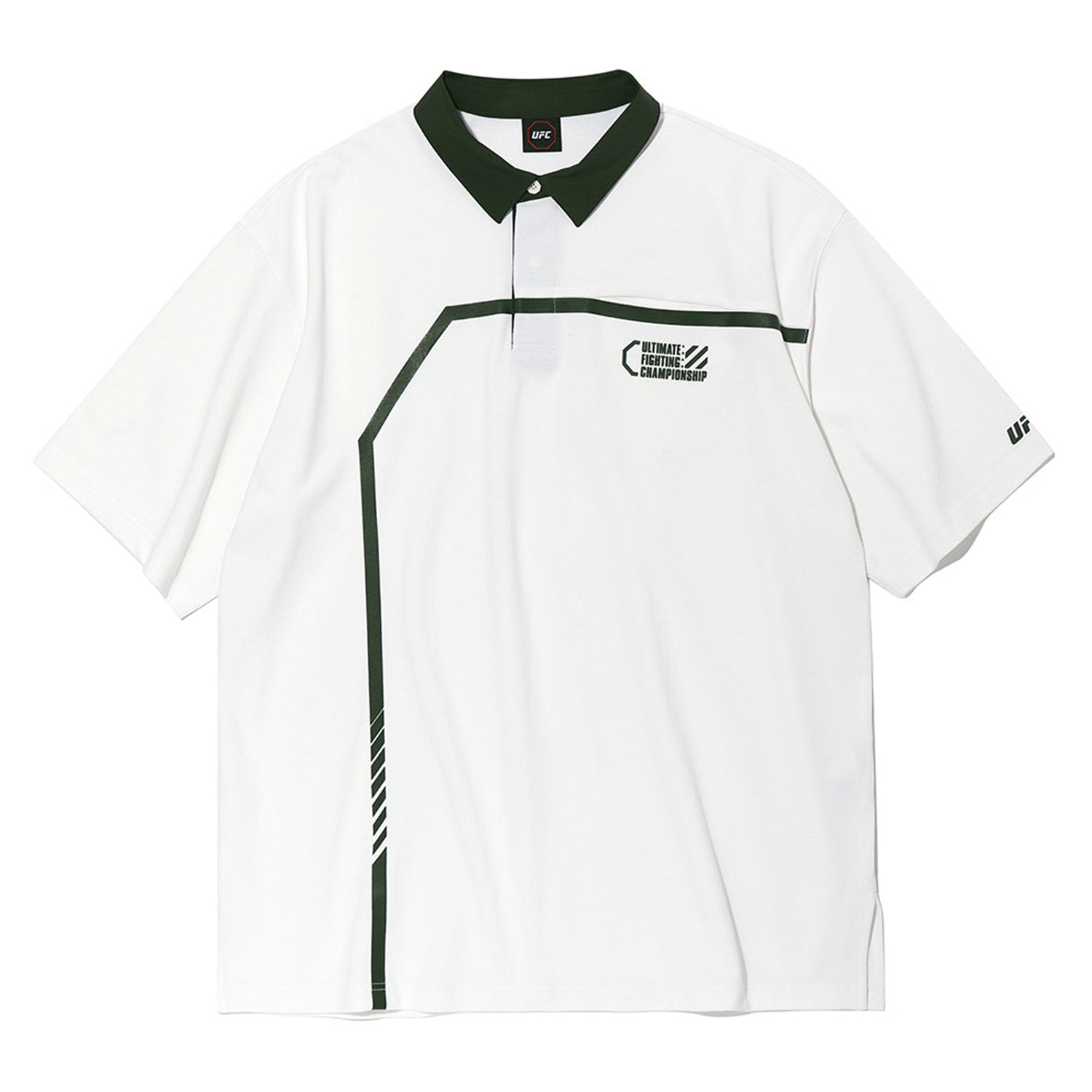 UFC UT Polo Shirt with Octagon, White