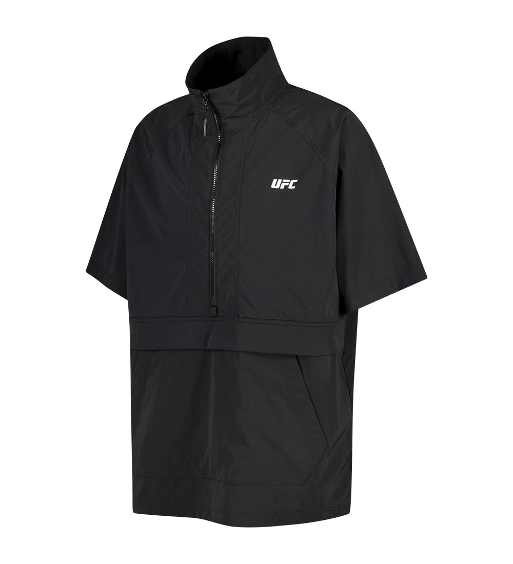 UFC Basic Short-Sleeved Anorak Jacket, Relaxed Fit, Black