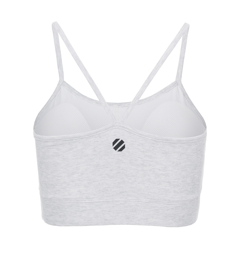 UFC Basic Cropped Sleeveless Top, White and Gray