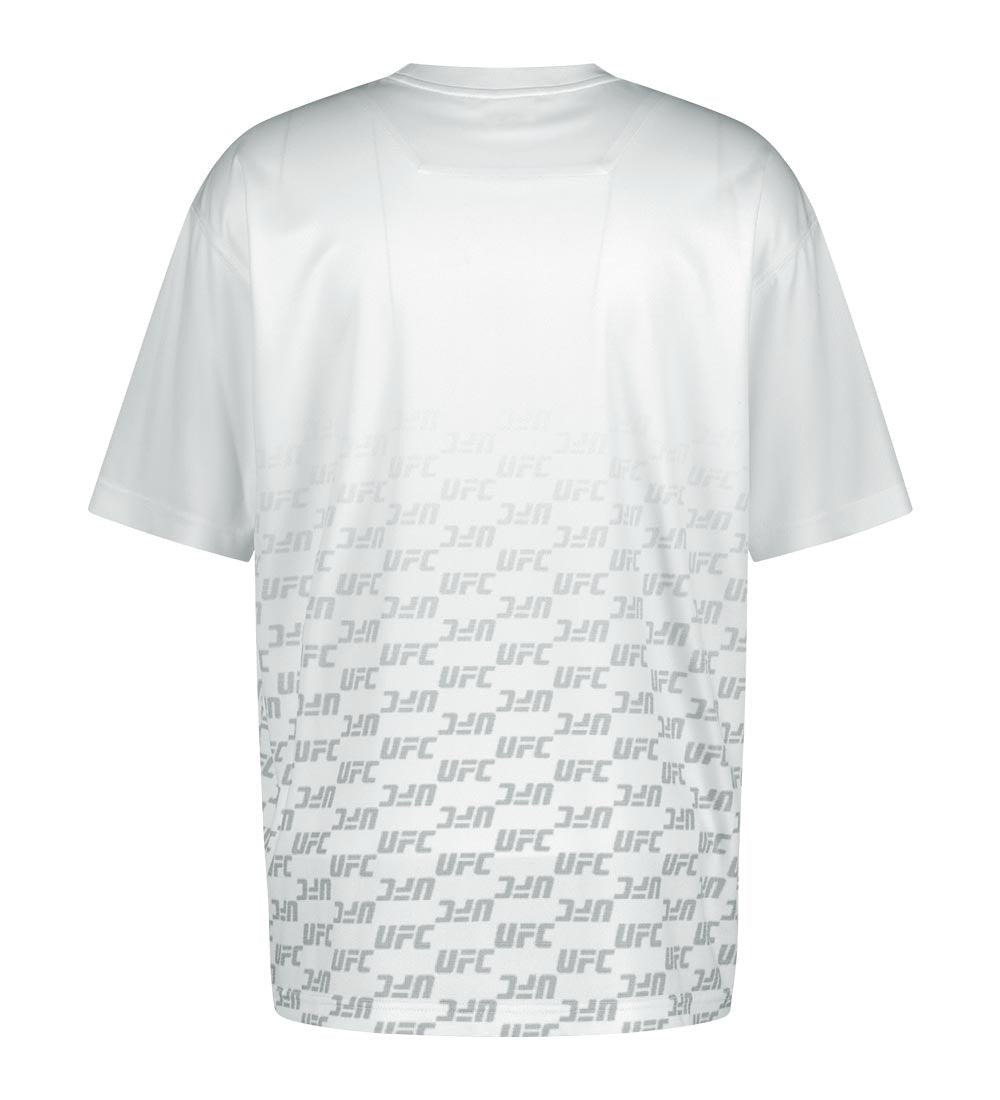 UFC T-shirt with a gradient print, loose fit, short sleeves, white