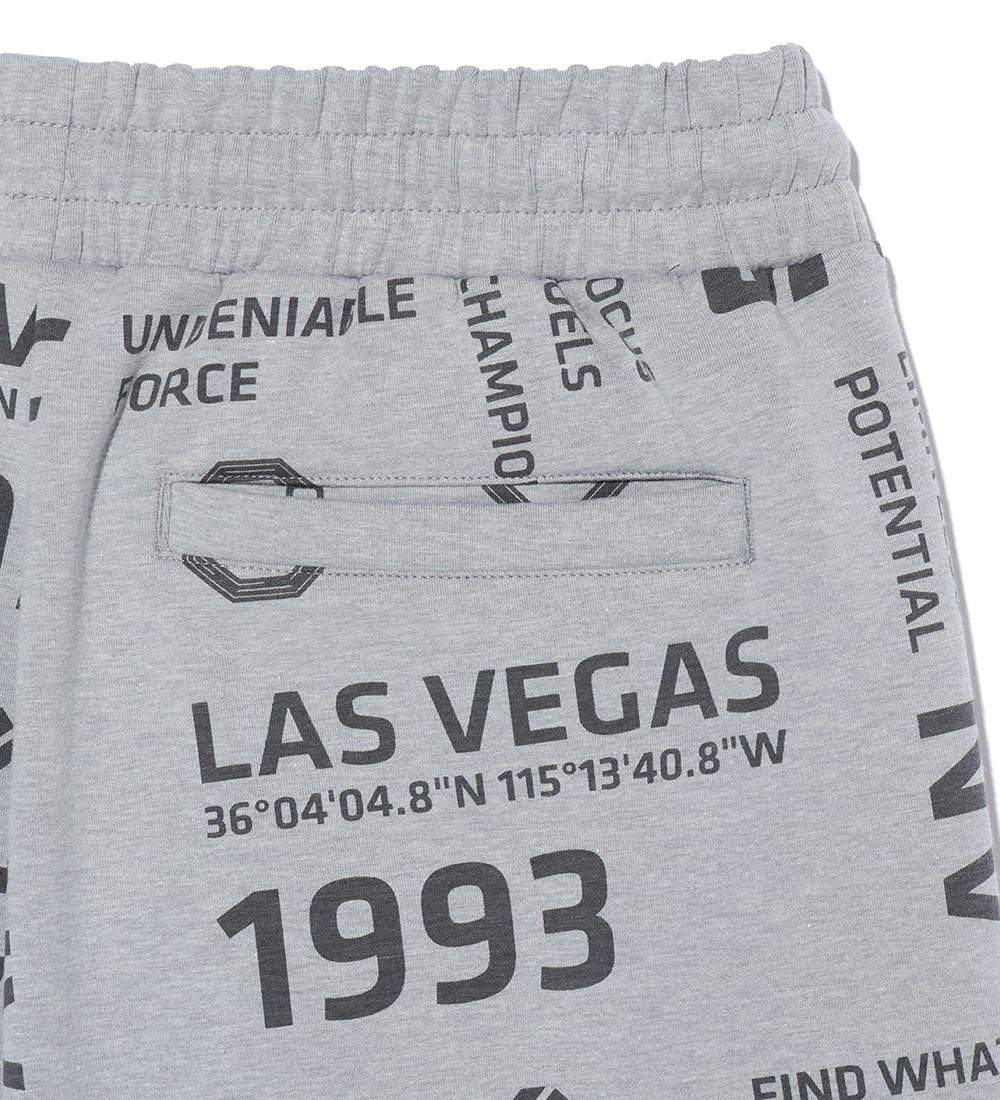 UFC Lettering Pattern Shorts, Melange Gray