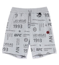 UFC Lettering Pattern Shorts, Melange Gray