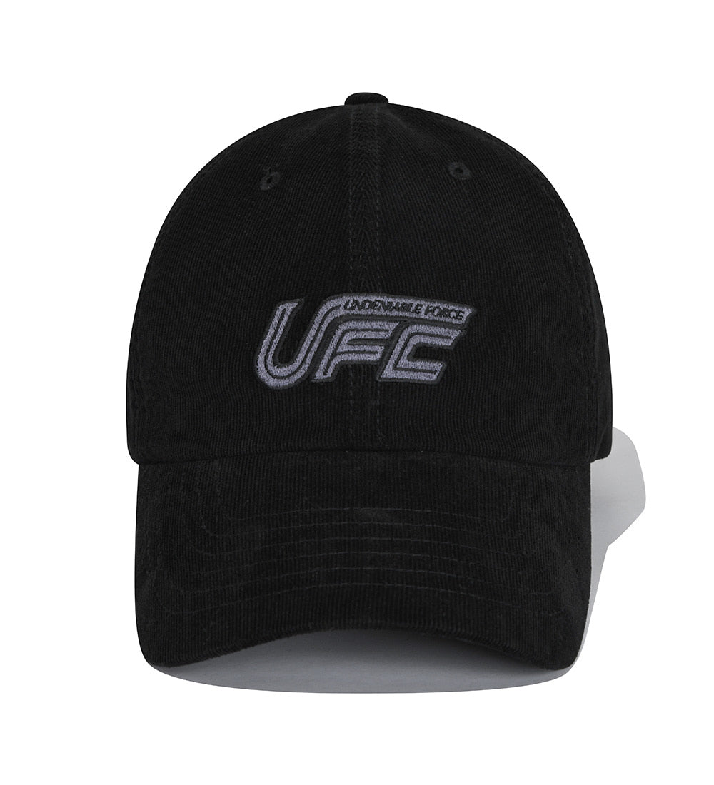 قبعة بيسبول من الكوردروي بشعار UFC، أسود