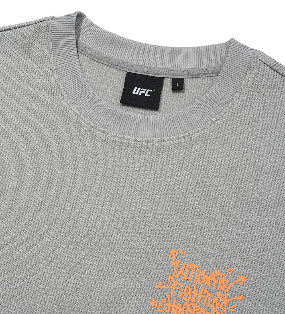 UFC Graffiti Oversized Long-Sleeve T-Shirt, Melange Gray