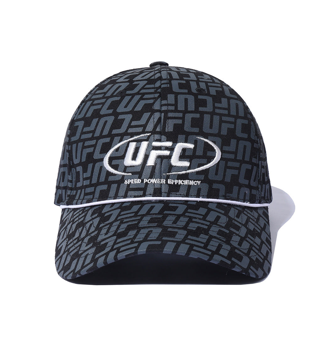 UFC Logo Monogram Baseball Cap, Black